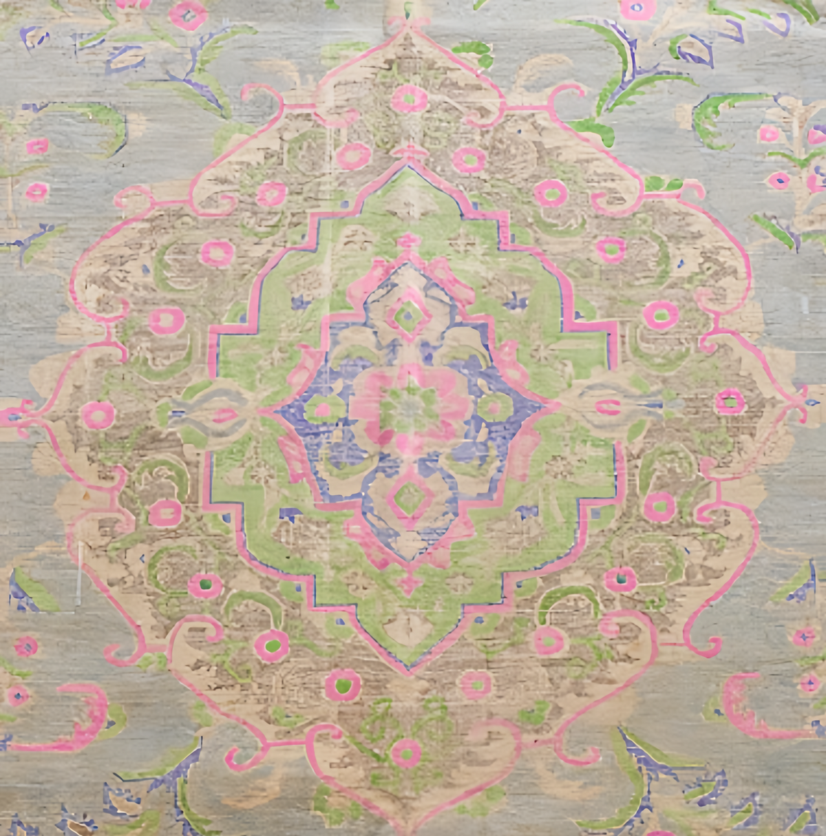 Tabriz Persian Carpet Multi-colour, view 2 of 3, vintage, Assembly Vintage Dubai