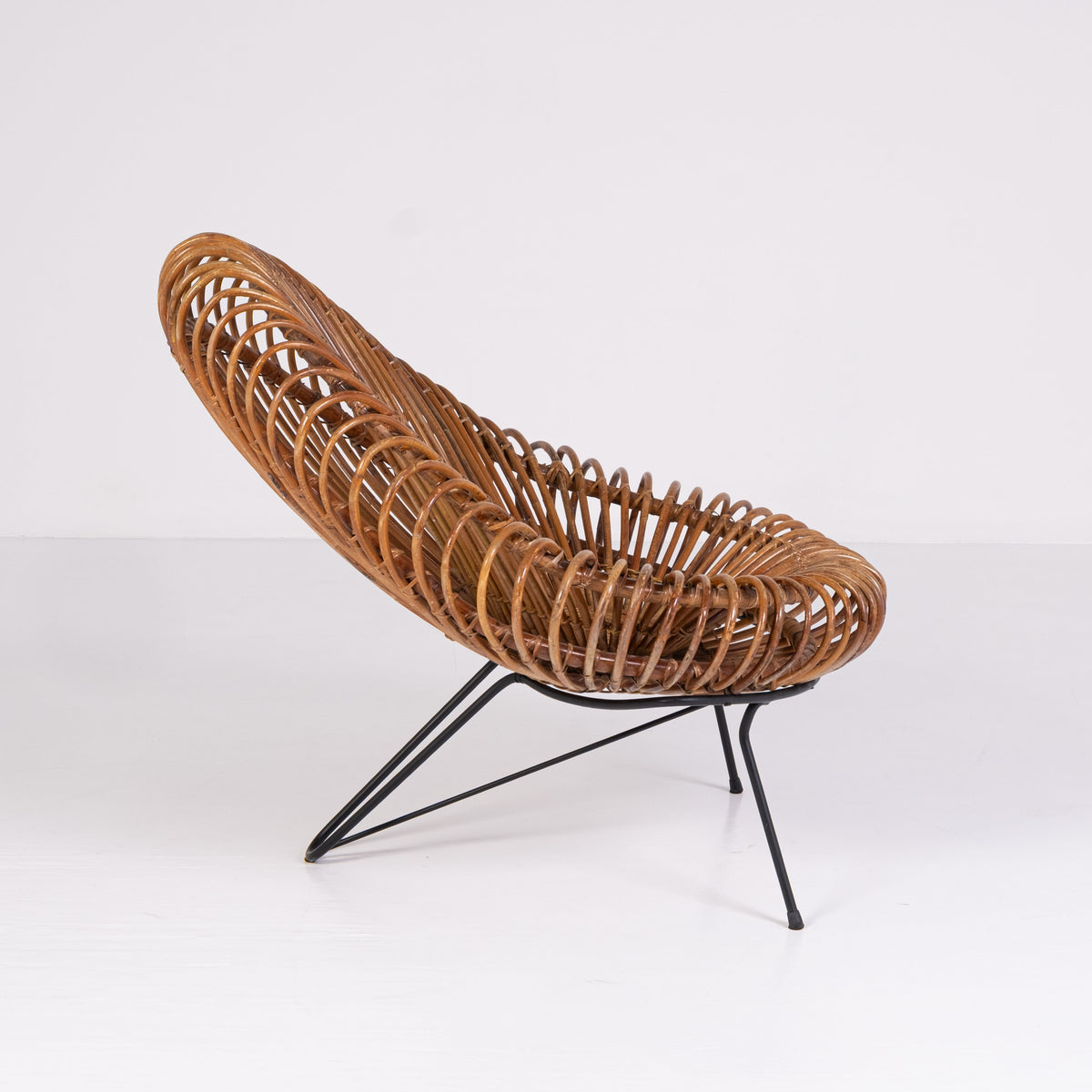 Rattan Lounge Armchair Janine Abraham, view 2 of 7, vintage, Assembly Vintage Dubai