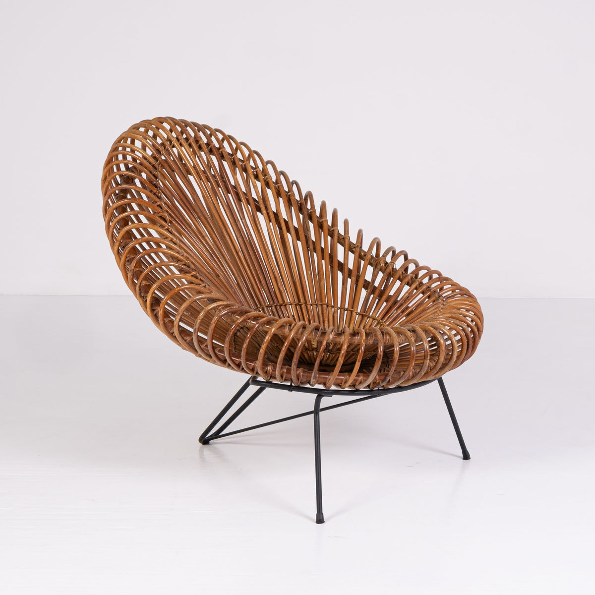 Rattan Lounge Armchair Janine Abraham, view 1 of 7, vintage, Assembly Vintage Dubai