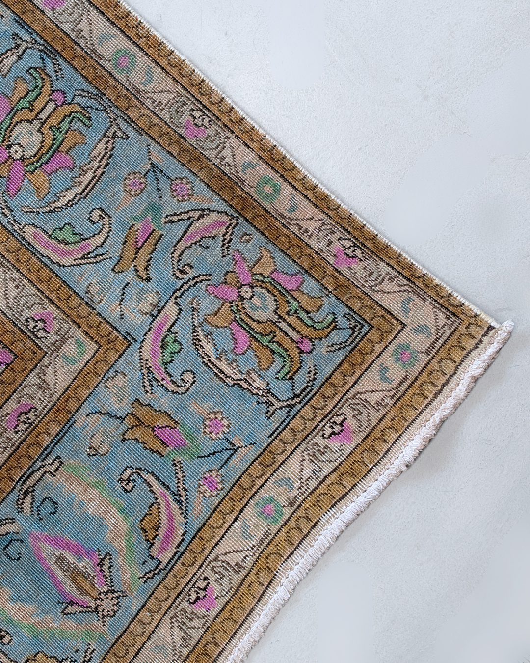 Tabriz Persian Carpet Dusty Teal