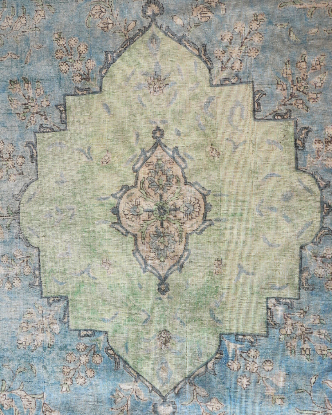 Tabriz Persian Carpet Pastel Blue Green, view 2 of 4, vintage, Assembly Vintage Dubai