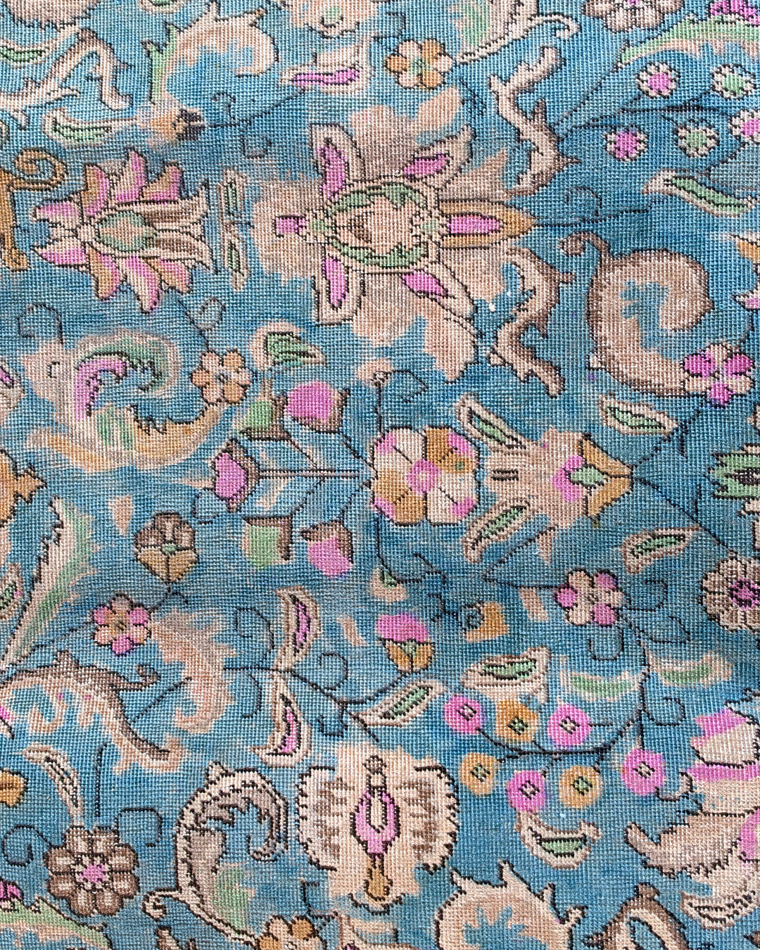 Tabriz Persian Carpet Dusty Teal