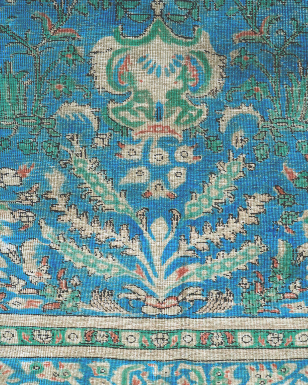 Tabriz Persian Carpet Deep Blue, view 2 of 3, vintage, Assembly Vintage Dubai