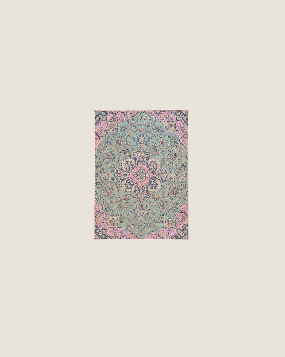 Tabriz Persian Carpet Faded Rose & Powder Blue
