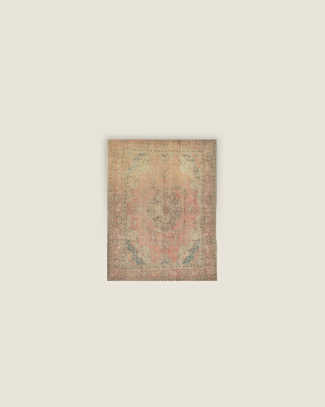 Tabriz Persian Carpet Peach