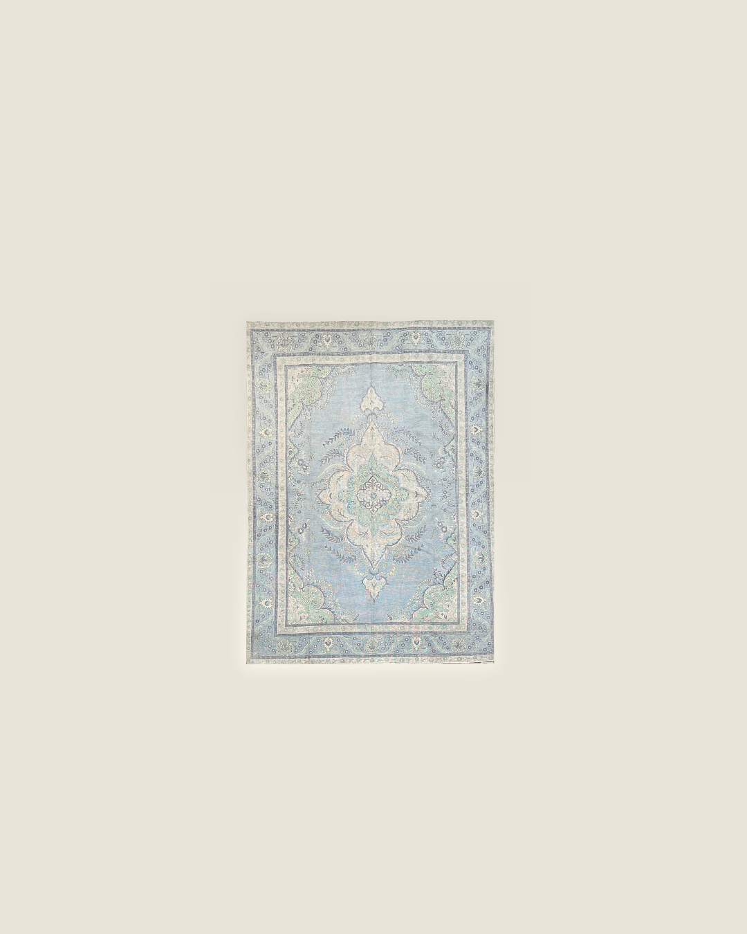Tabriz Persian Carpet Pastel Blue Beige