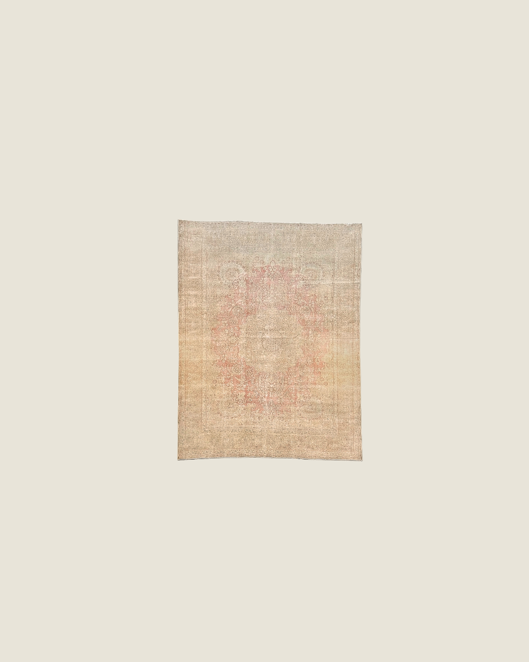 Persian Kerman Carpet Peach Beige