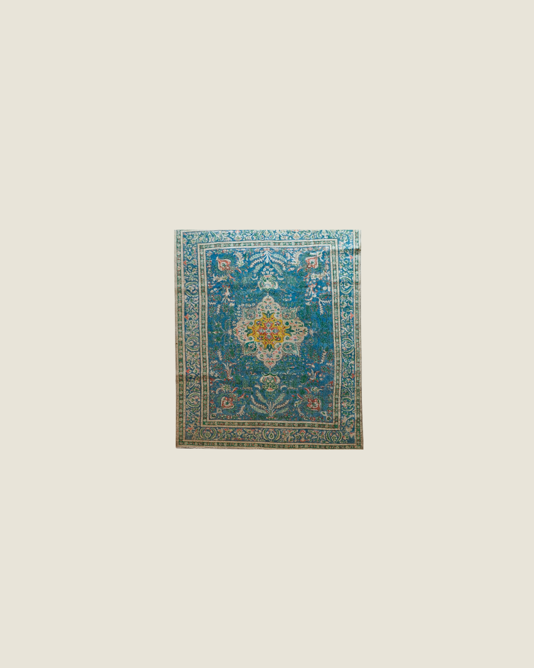 Tabriz Persian Carpet Deep Blue, view 1 of 3, vintage, Assembly Vintage Dubai