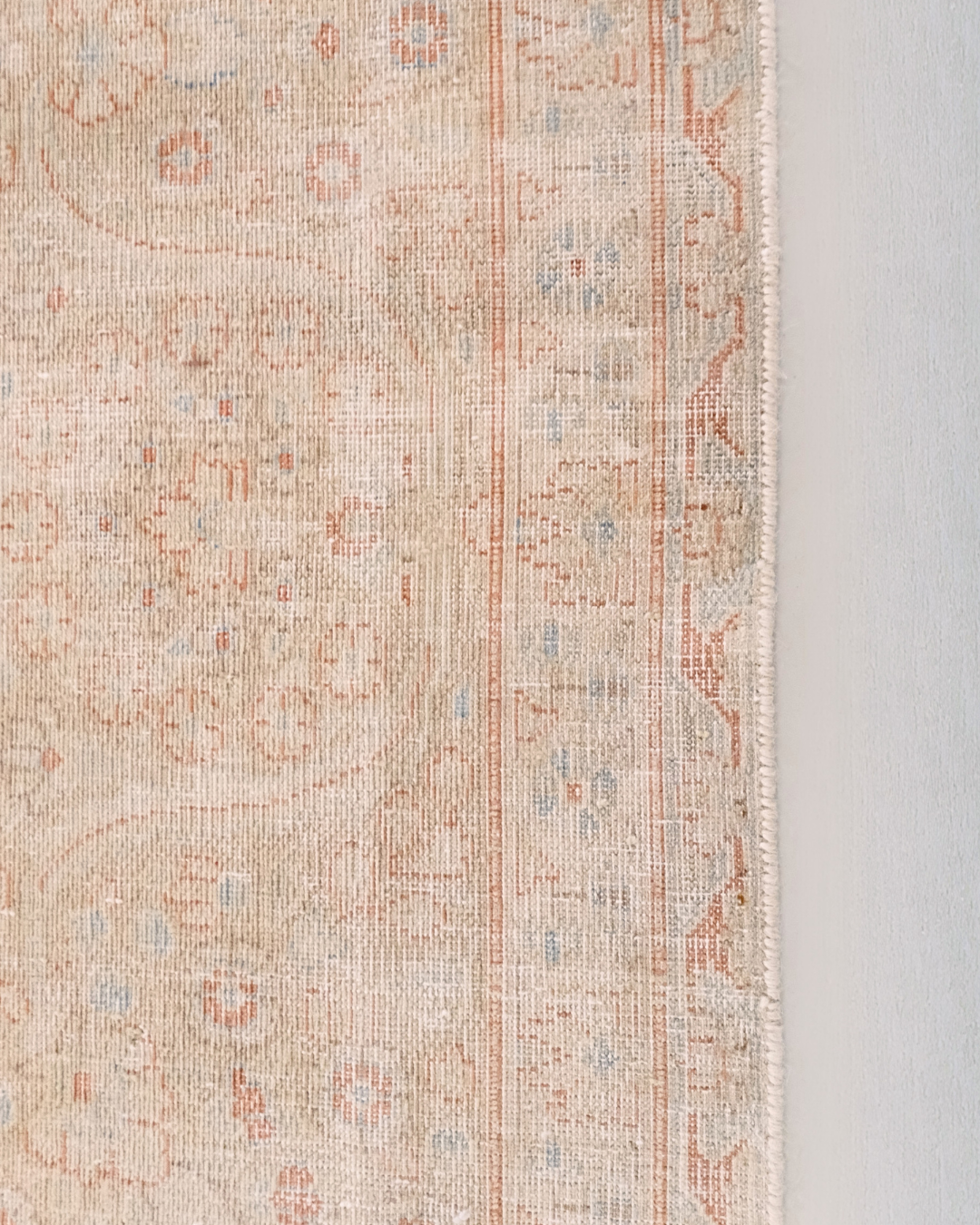 Persian Kerman Carpet Peach Beige