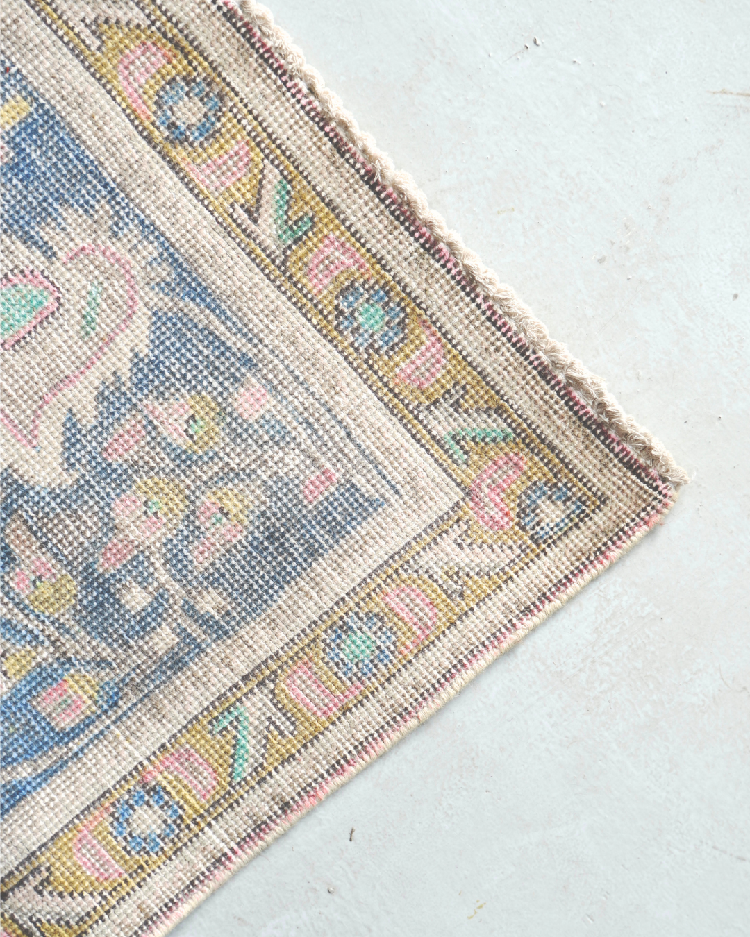 Tabriz Persian Carpet Blue Pink, view 2 of 2, vintage, Assembly Vintage Dubai