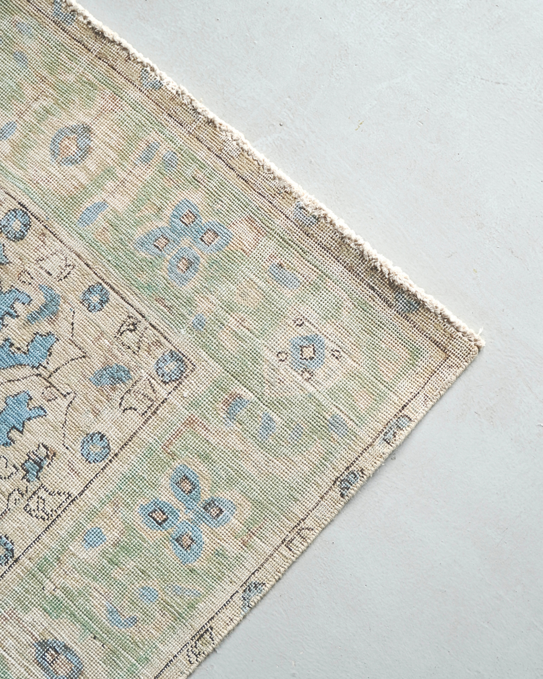 Tabriz Persian Carpet light Blue Green