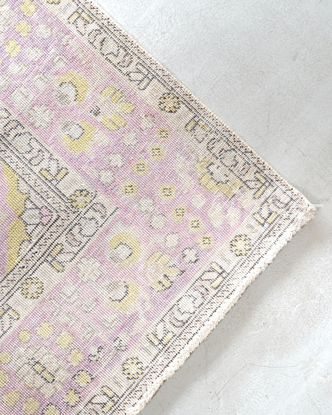 Tabriz Persian Carpet Yellow Pink, view 2 of 3, vintage, Assembly Vintage Dubai
