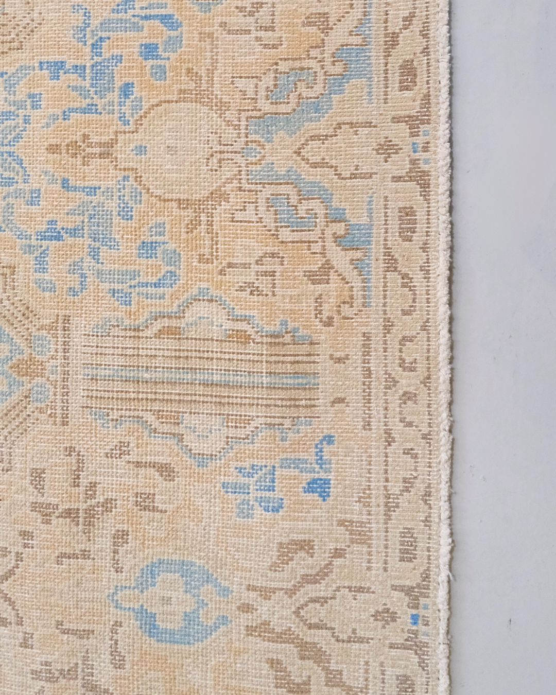 Persian Kerman Carpet Olive Blue