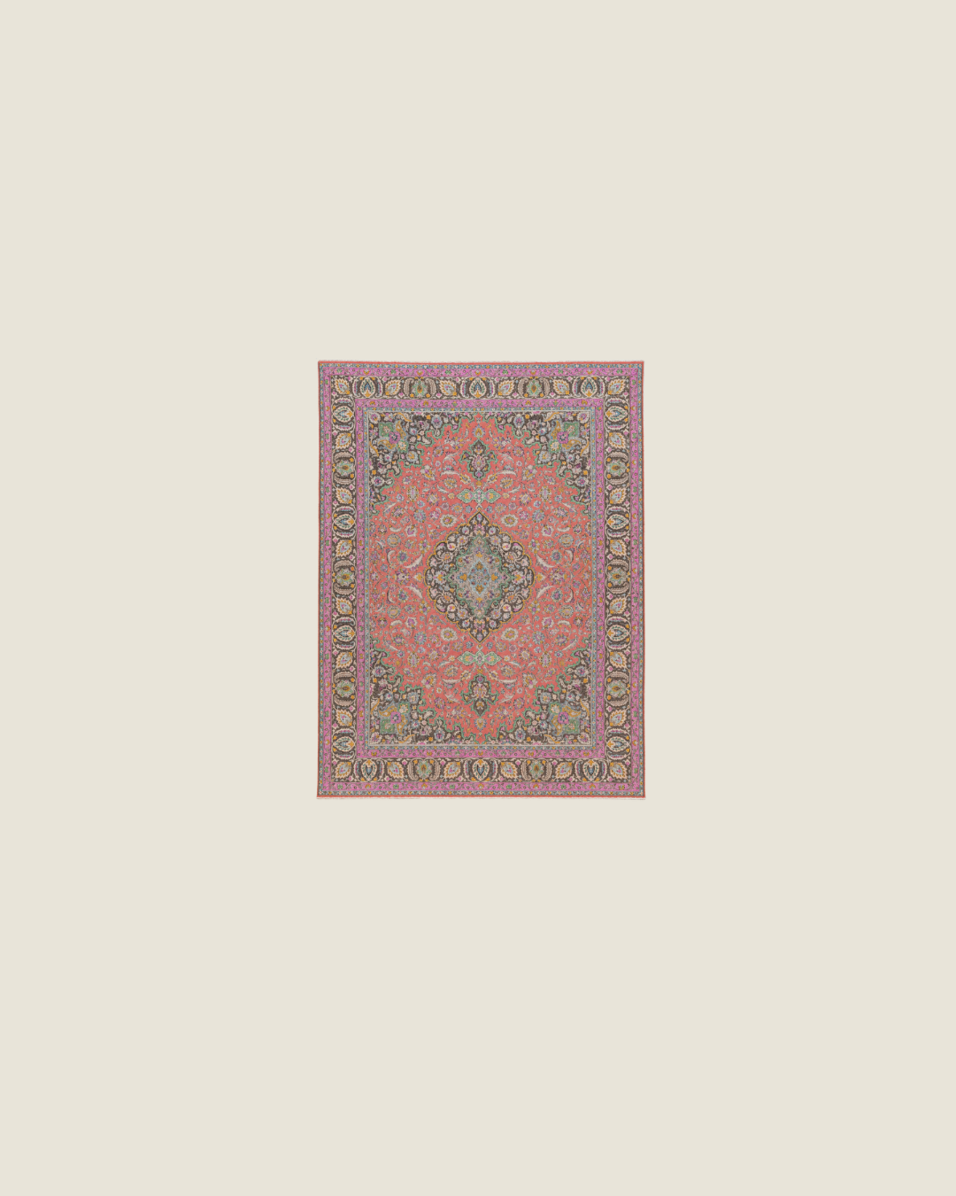 Tabriz Persian Carpet Coral
