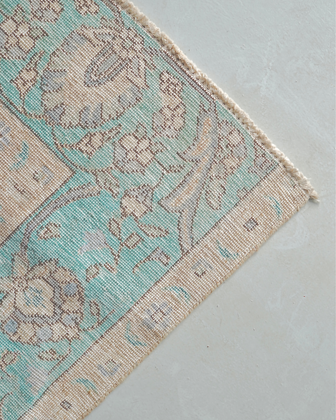 Tabriz Persian Carpet Light Blue beige, view 2 of 3, vintage, Assembly Vintage Dubai