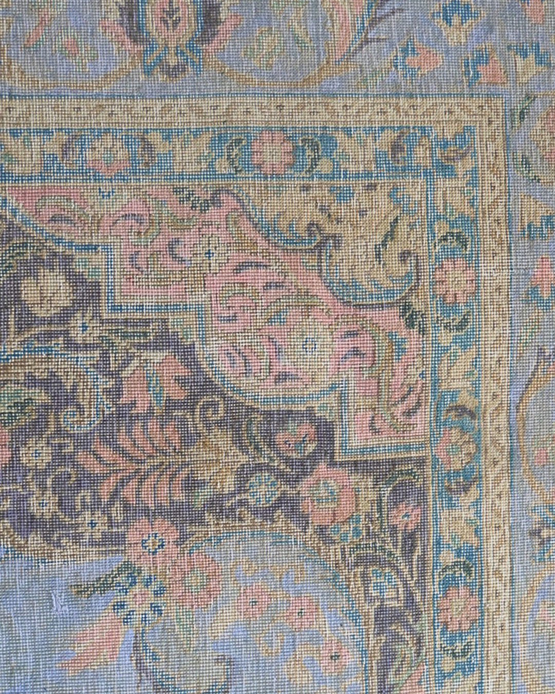 Tabriz Persian Carpet Lavender grey, view 3 of 3, vintage, Assembly Vintage Dubai