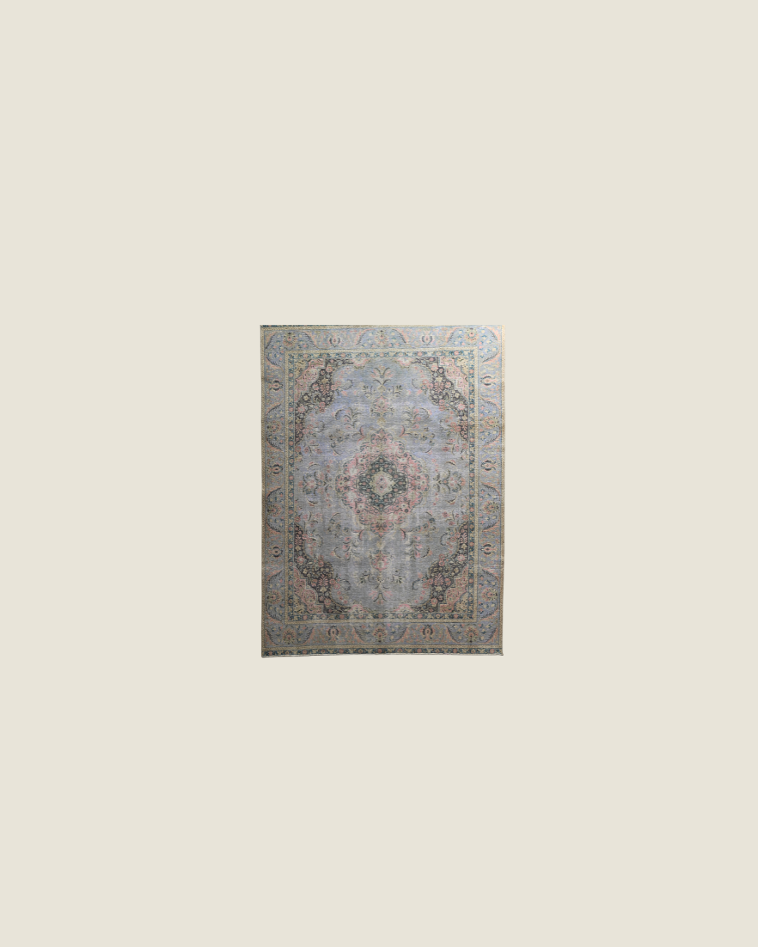 Tabriz Persian Carpet Lavender grey, view 1 of 3, vintage, Assembly Vintage Dubai