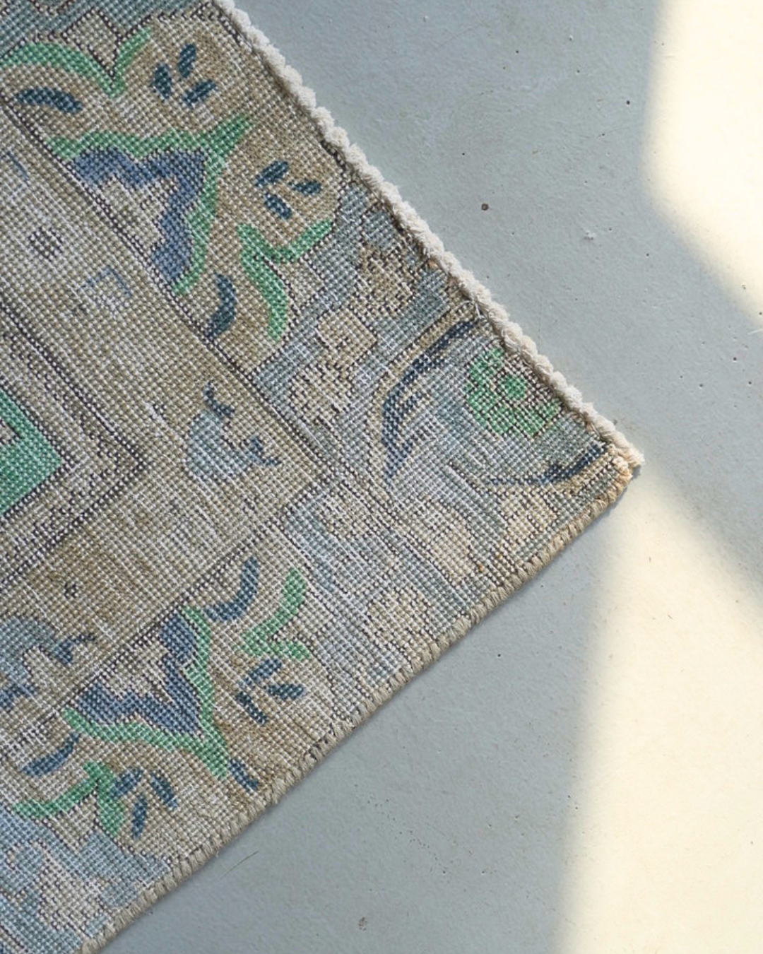 Tabriz Persian Carpet Green-Blue Beige, view 3 of 3, vintage, Assembly Vintage Dubai