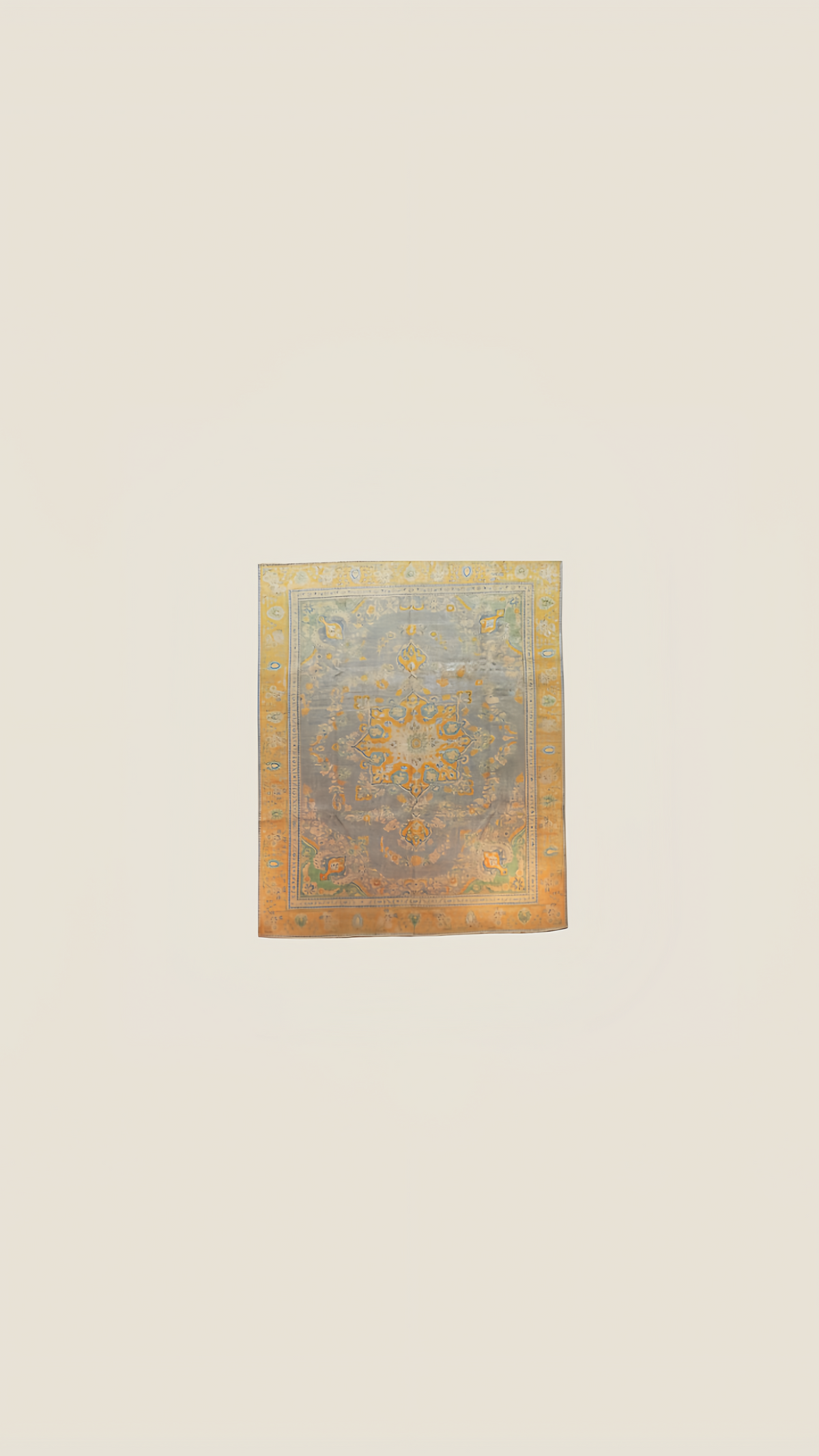 Tabriz Persian Carpet Yellow Lavender, view 1 of 4, vintage, Assembly Vintage Dubai