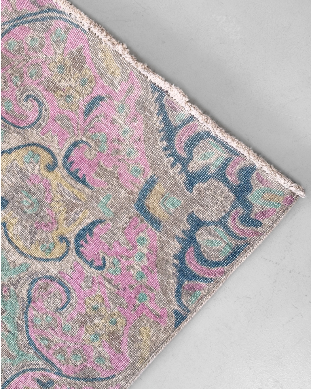 Tabriz Persian Carpet Faded Rose & Powder Blue