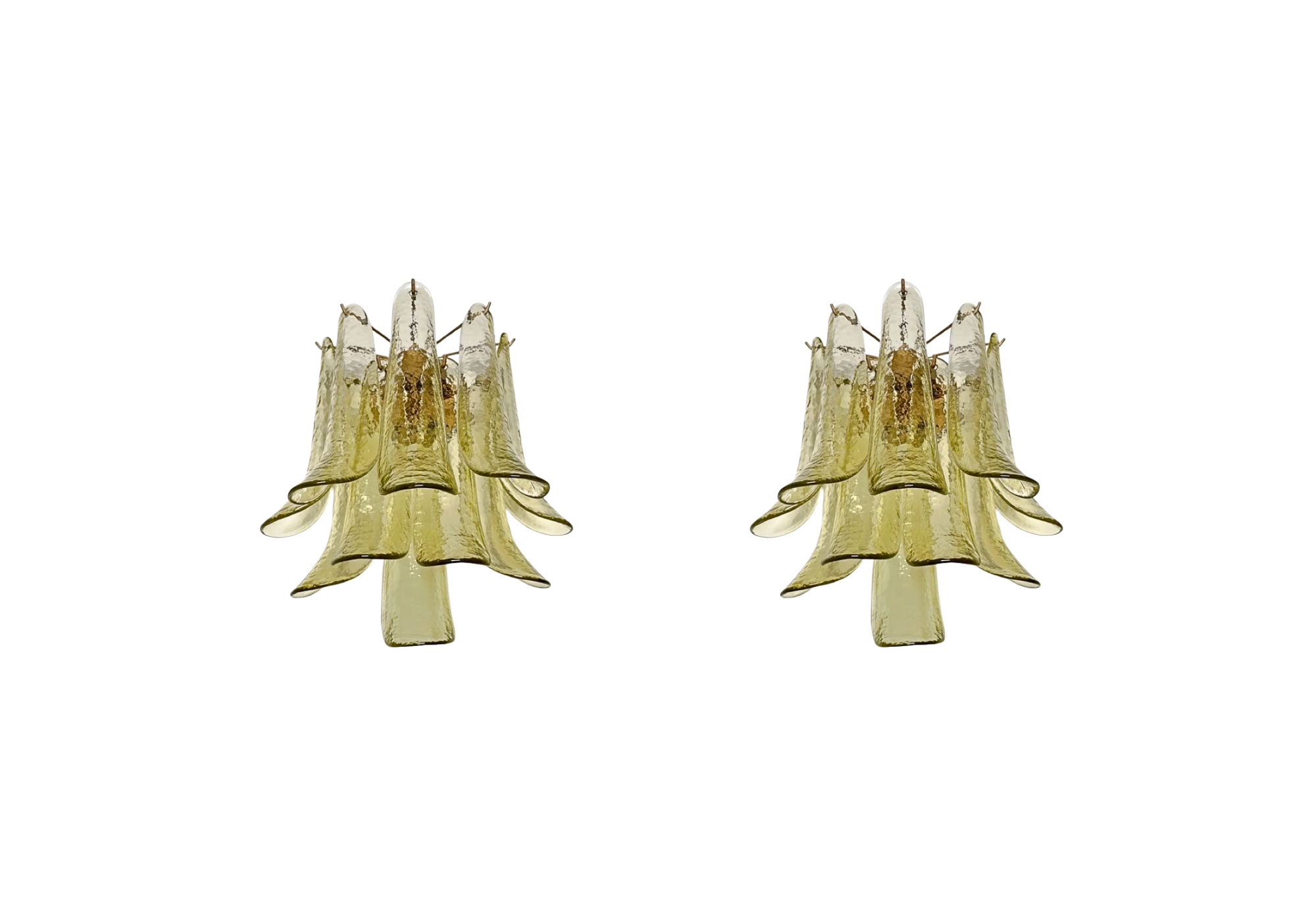Pair of Murano wall lights – Mazzega – green glasses