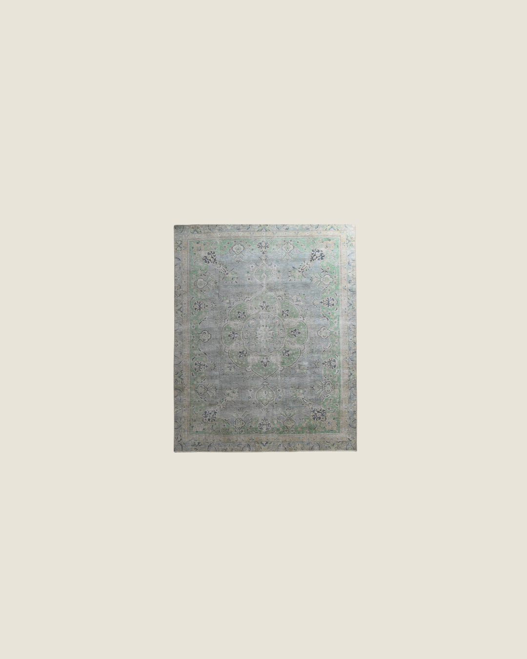 Tabriz Persian Carpet Green-Blue Beige, view 1 of 3, vintage, Assembly Vintage Dubai