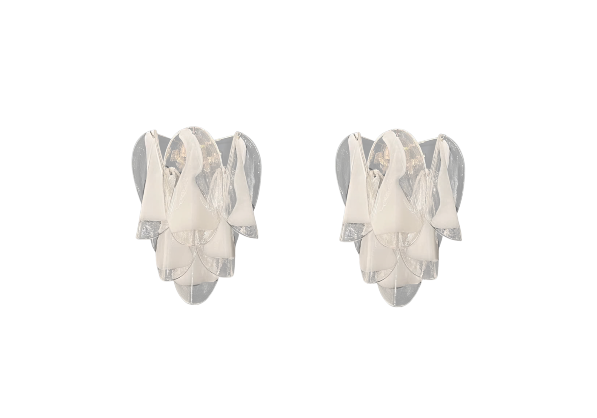 Pair of Murano Rondini Marble Wall Sconces