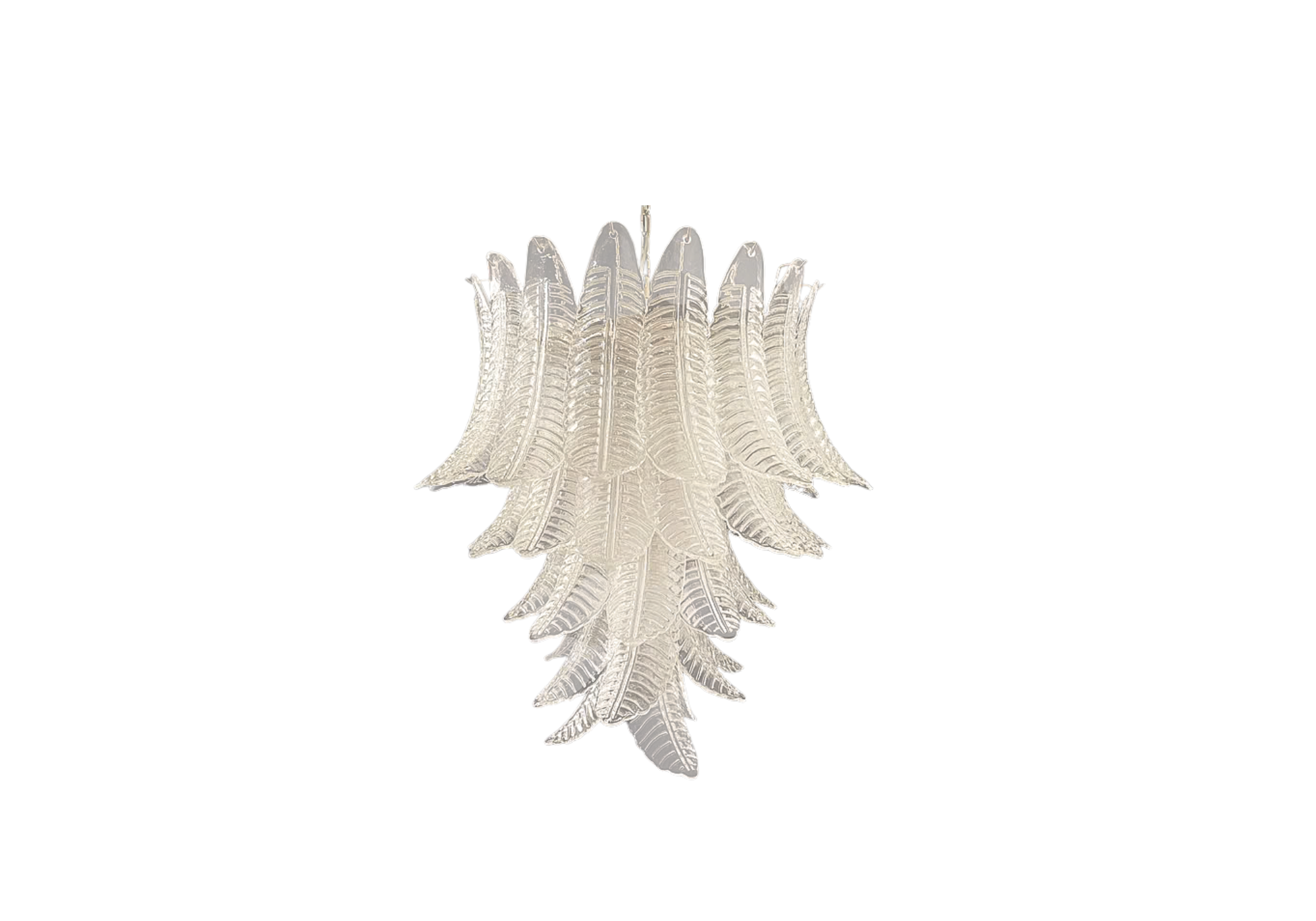 Murano chandelier – 52 White Felci Glass