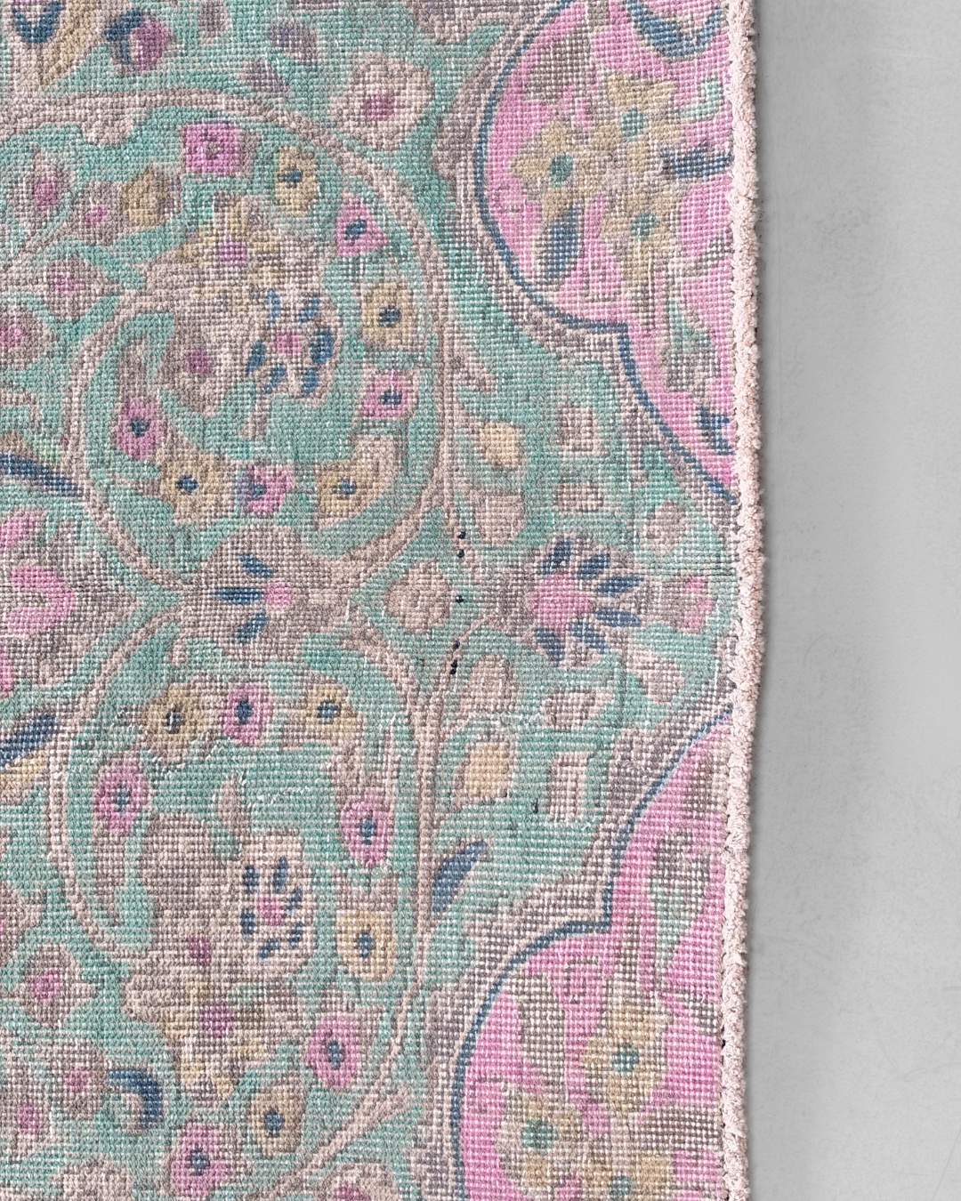 Tabriz Persian Carpet Faded Rose & Powder Blue