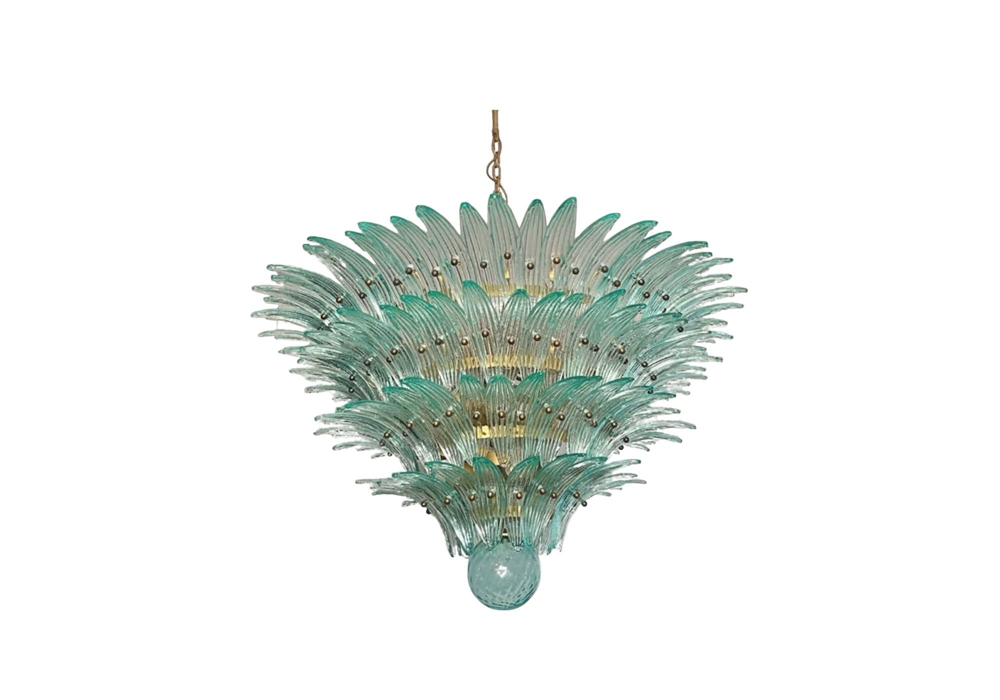 Murano Chandelier- Palmette- 163 Turquoise glasses