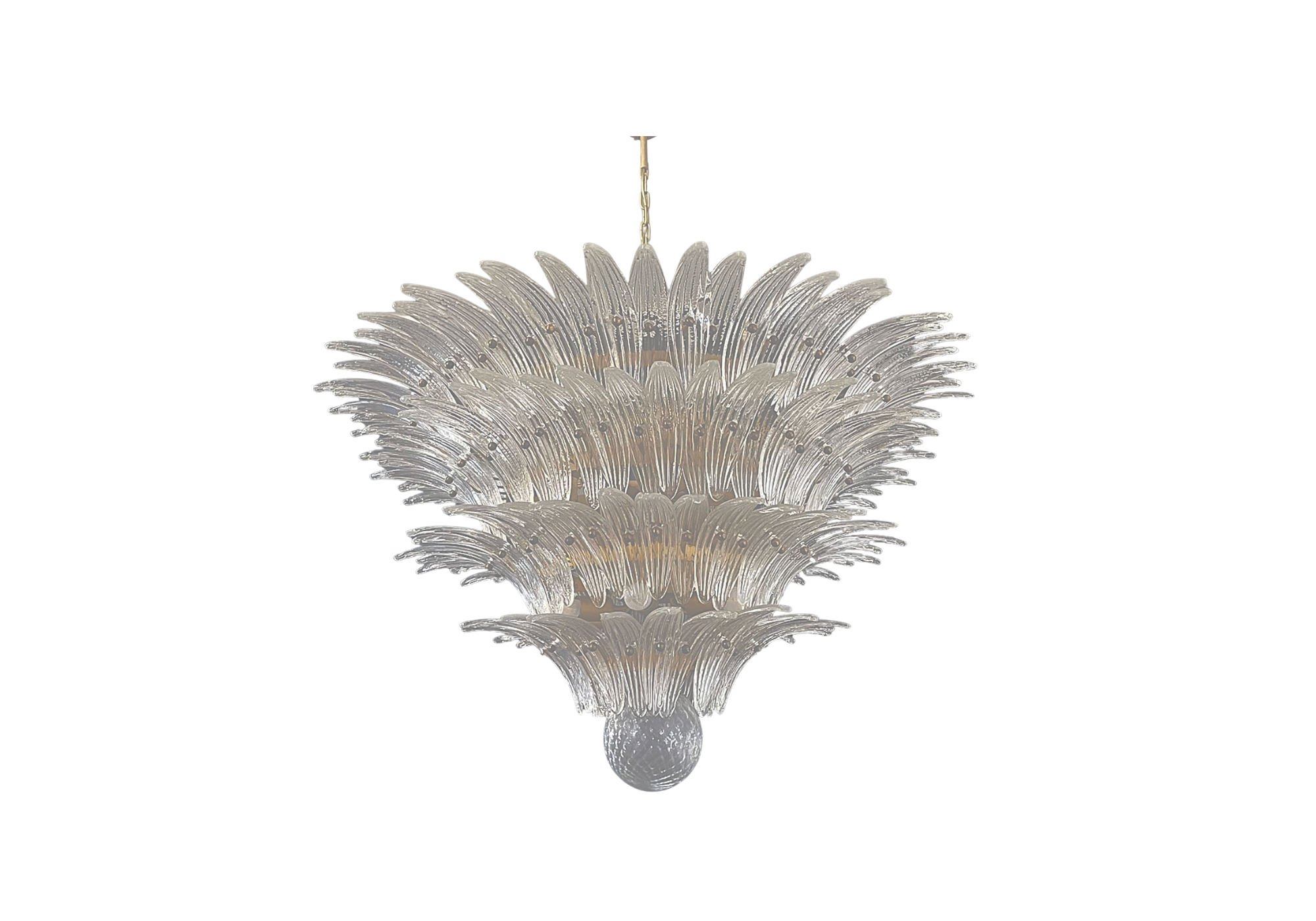 Murano Chandelier- Palmette- 163 Transparent glasses