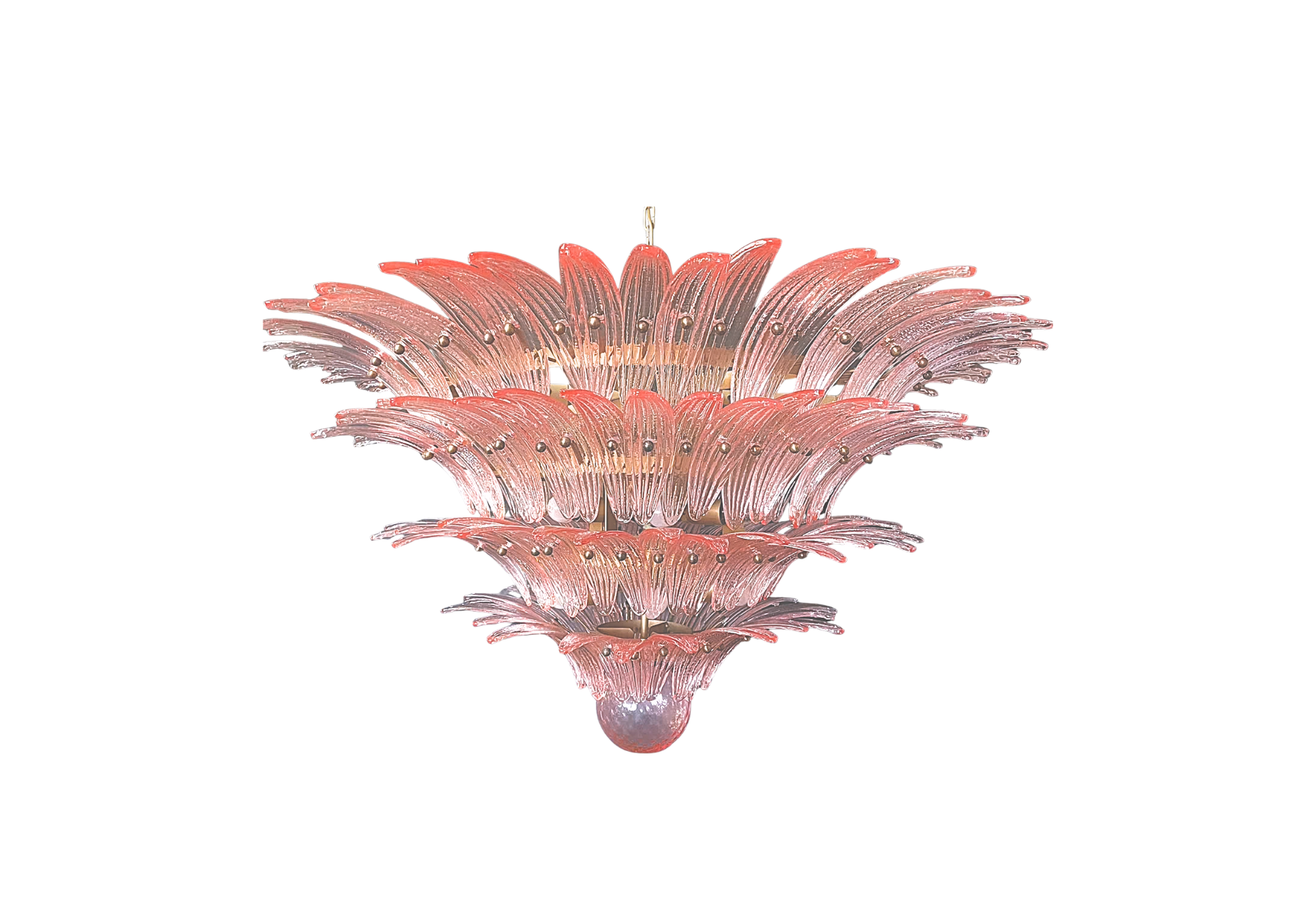 Murano Chandelier- Palmette- 163 pink glasses