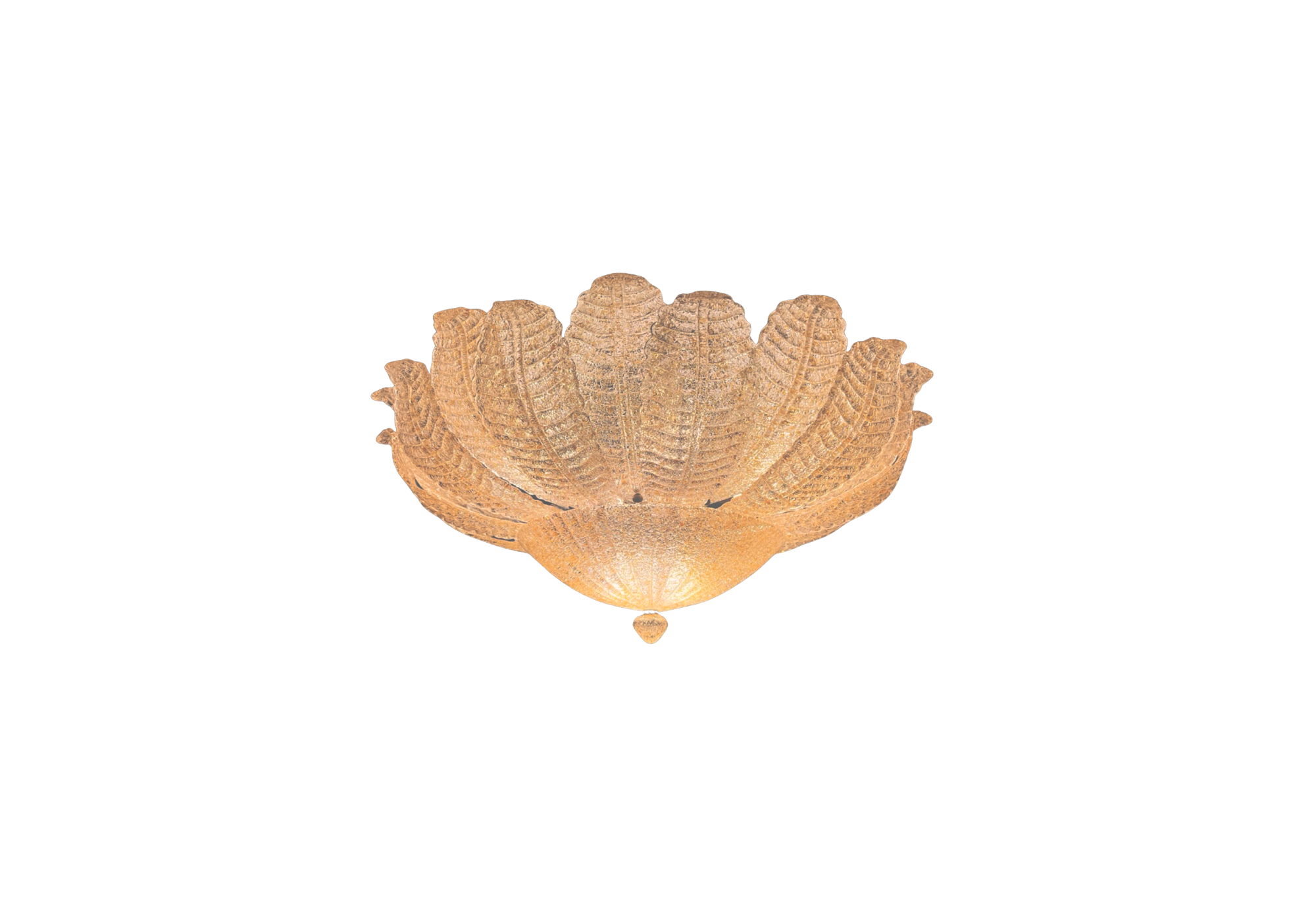 Flower Ceiling Murano Lamp Gold