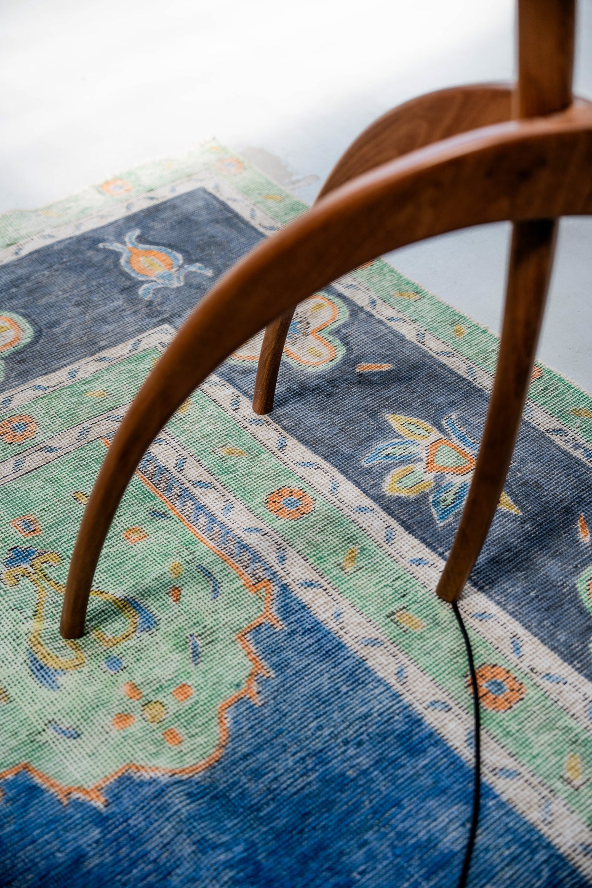 Persian Blue Carpet, view 2 of 4, vintage, Assembly Vintage Dubai