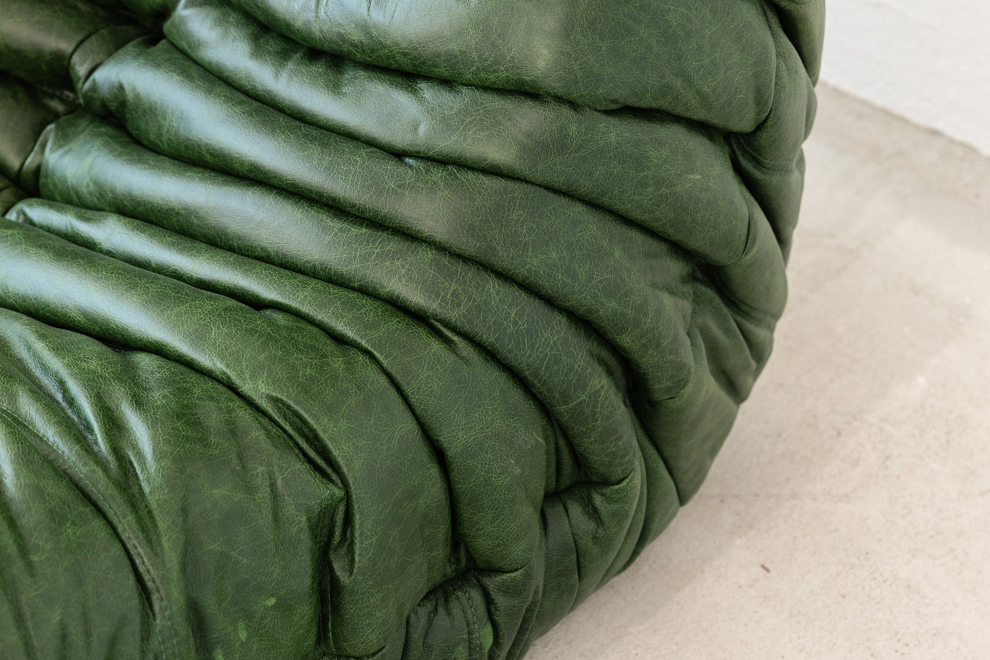 Classic French Fireside Togo Seat with Ottoman