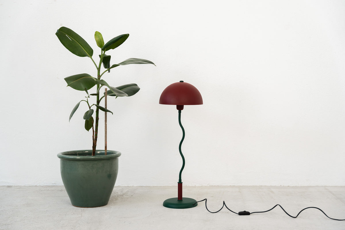 Italian Fiber Table Lamp, view 2 of 5, vintage, Assembly Vintage Dubai