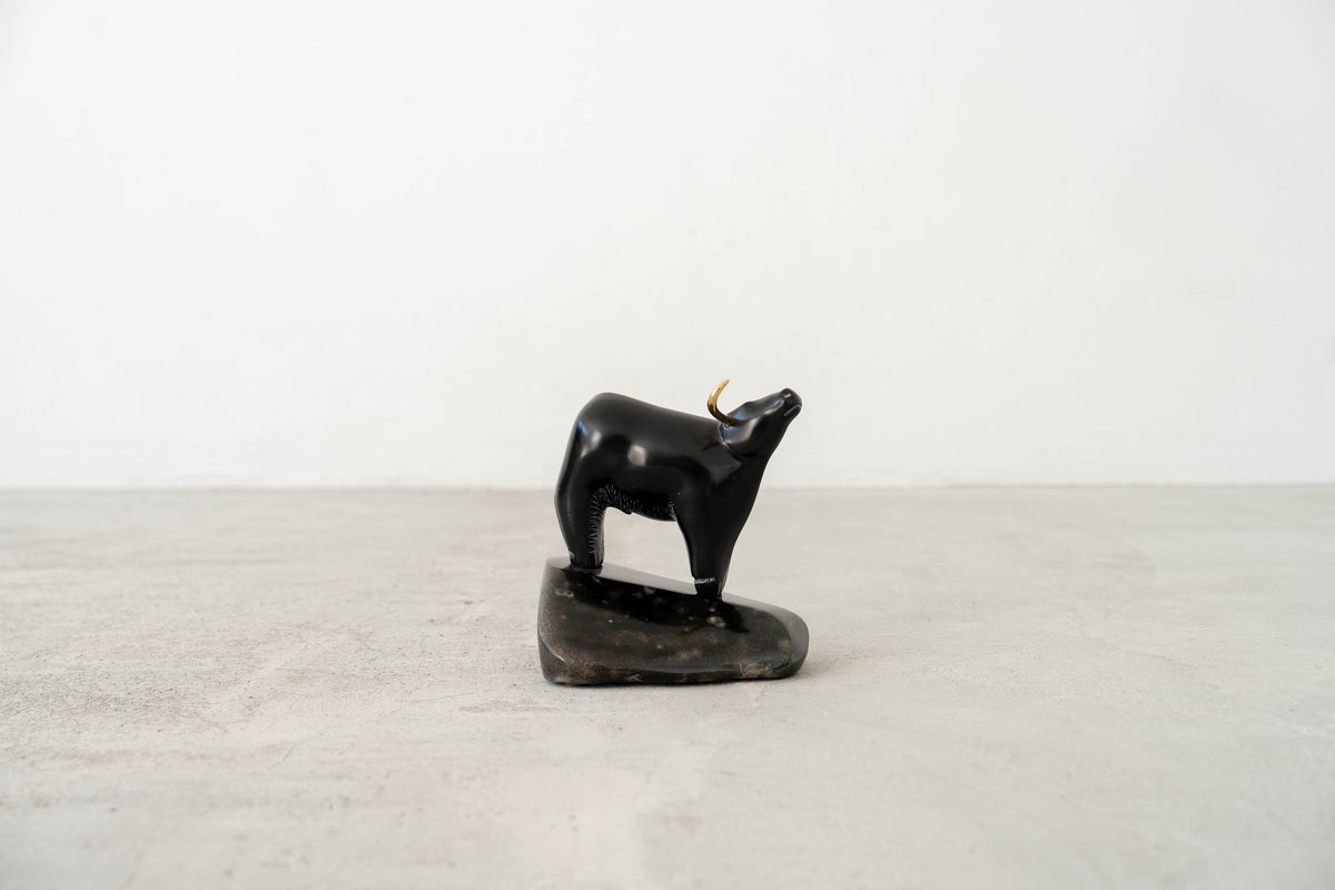 Marble Bull Sculpture, view 1 of 4, vintage, Assembly Vintage Dubai