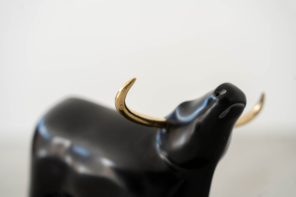 Marble Bull Sculpture, view 2 of 4, vintage, Assembly Vintage Dubai