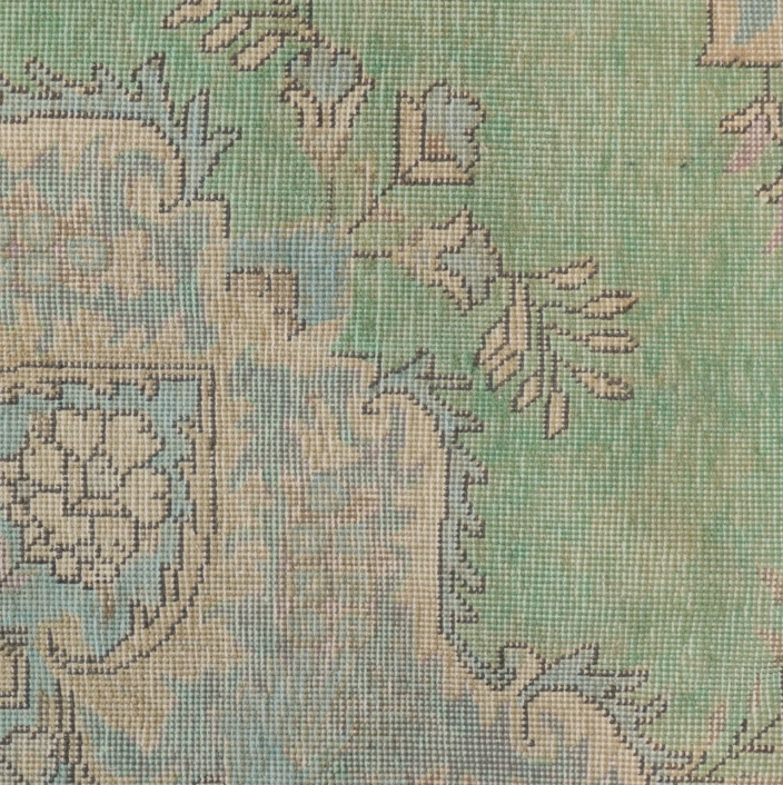 Tabriz Persian Carpet Blue Green, view 2 of 4, vintage, Assembly Vintage Dubai