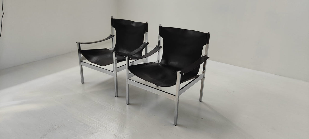 Leather Armchair Pair, vintage, Assembly Vintage Dubai