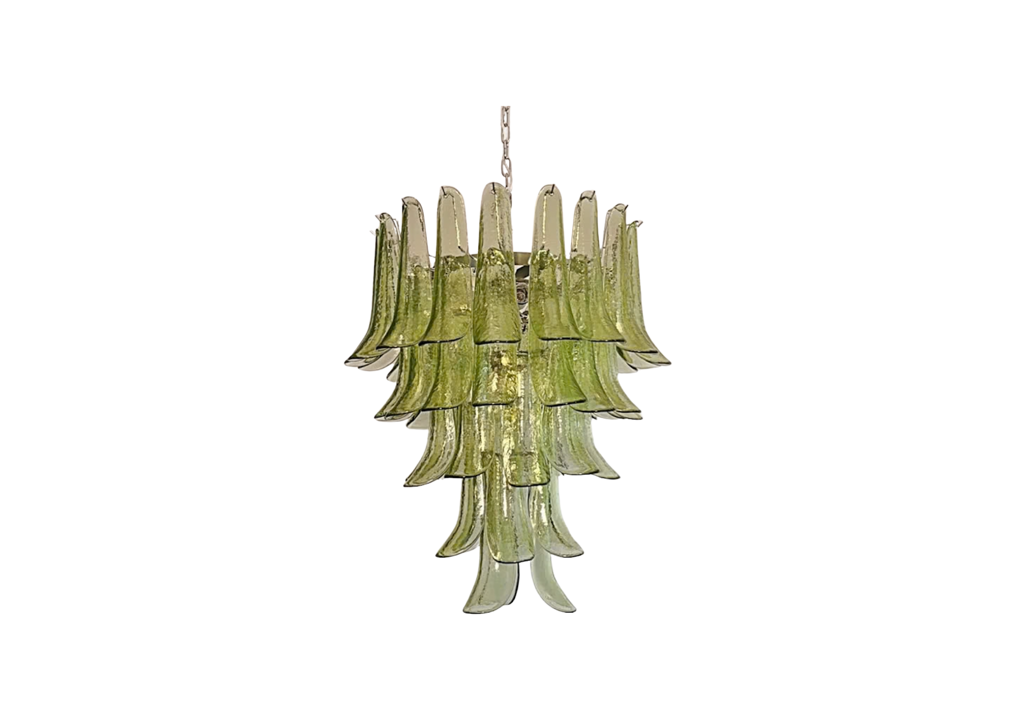 Murano chandelier – 52 green petals
