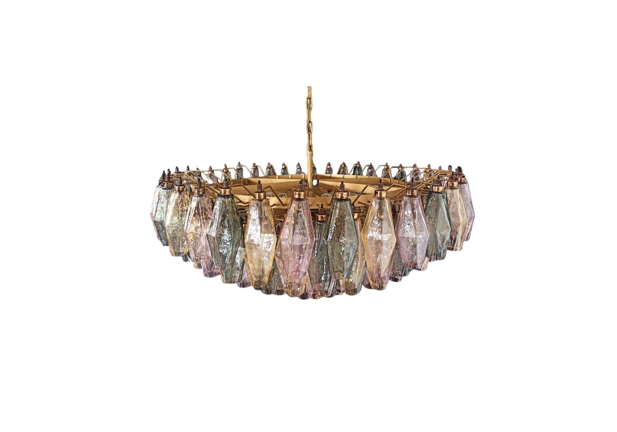 Murano Glass Chandelier - 185 Multicolor Poliedri