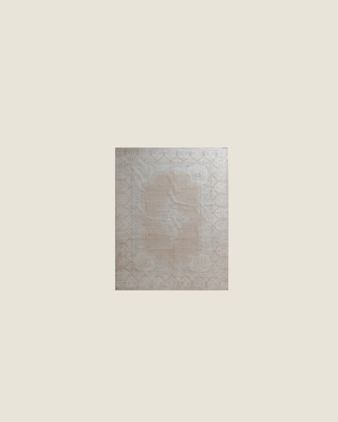 Kerman Persian Carpet Beige blue