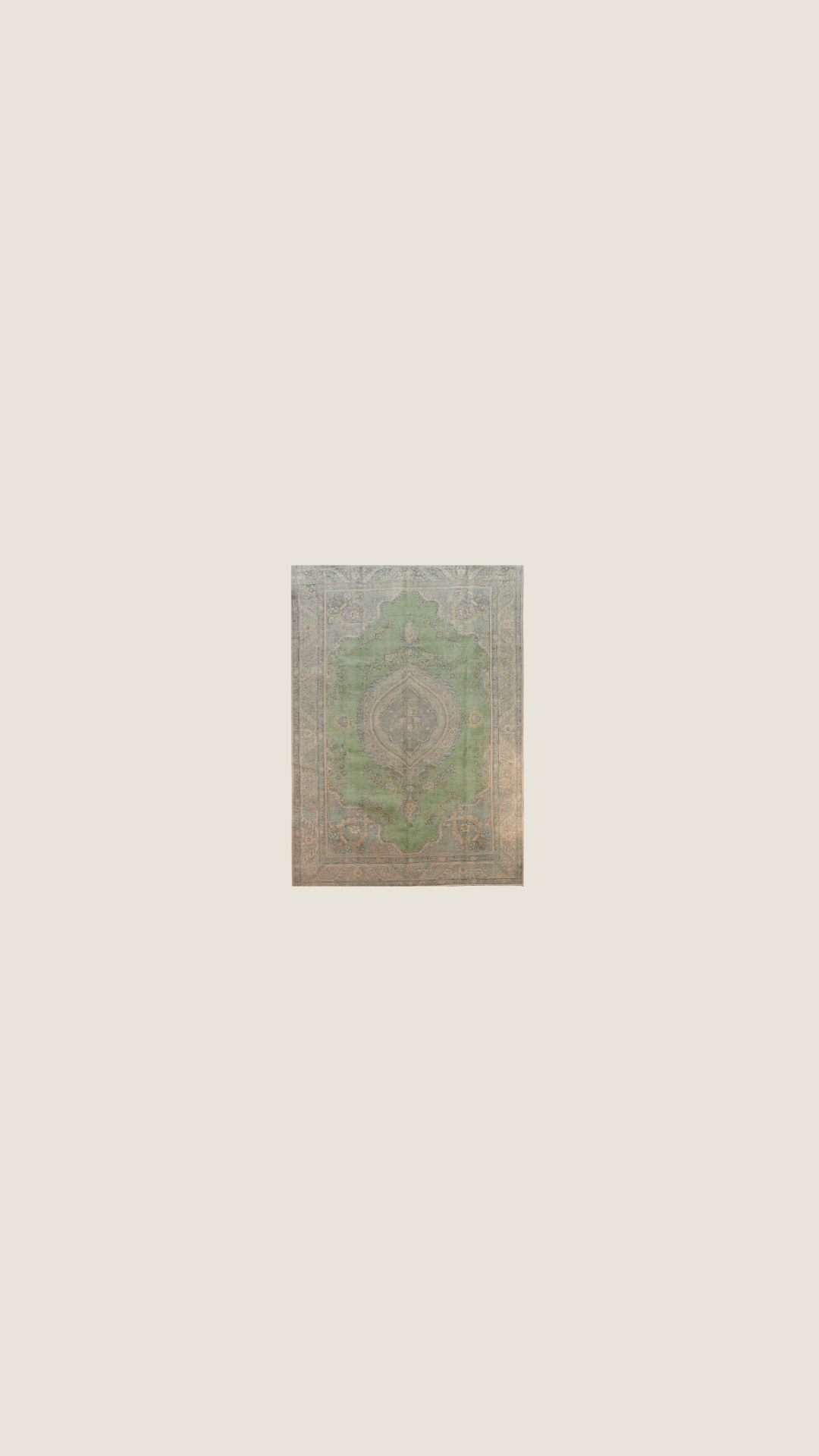 Tabriz Persian Carpet Blue Green, view 1 of 4, vintage, Assembly Vintage Dubai