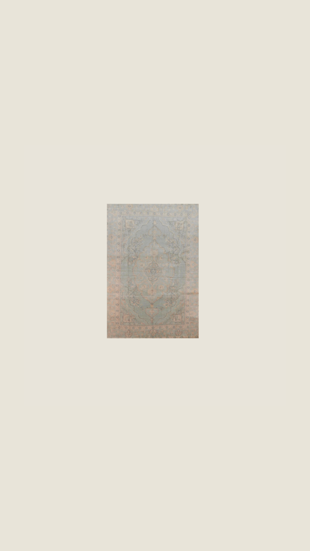 Tabriz Persian Carpet Baby blue, view 1 of 4, vintage, Assembly Vintage Dubai