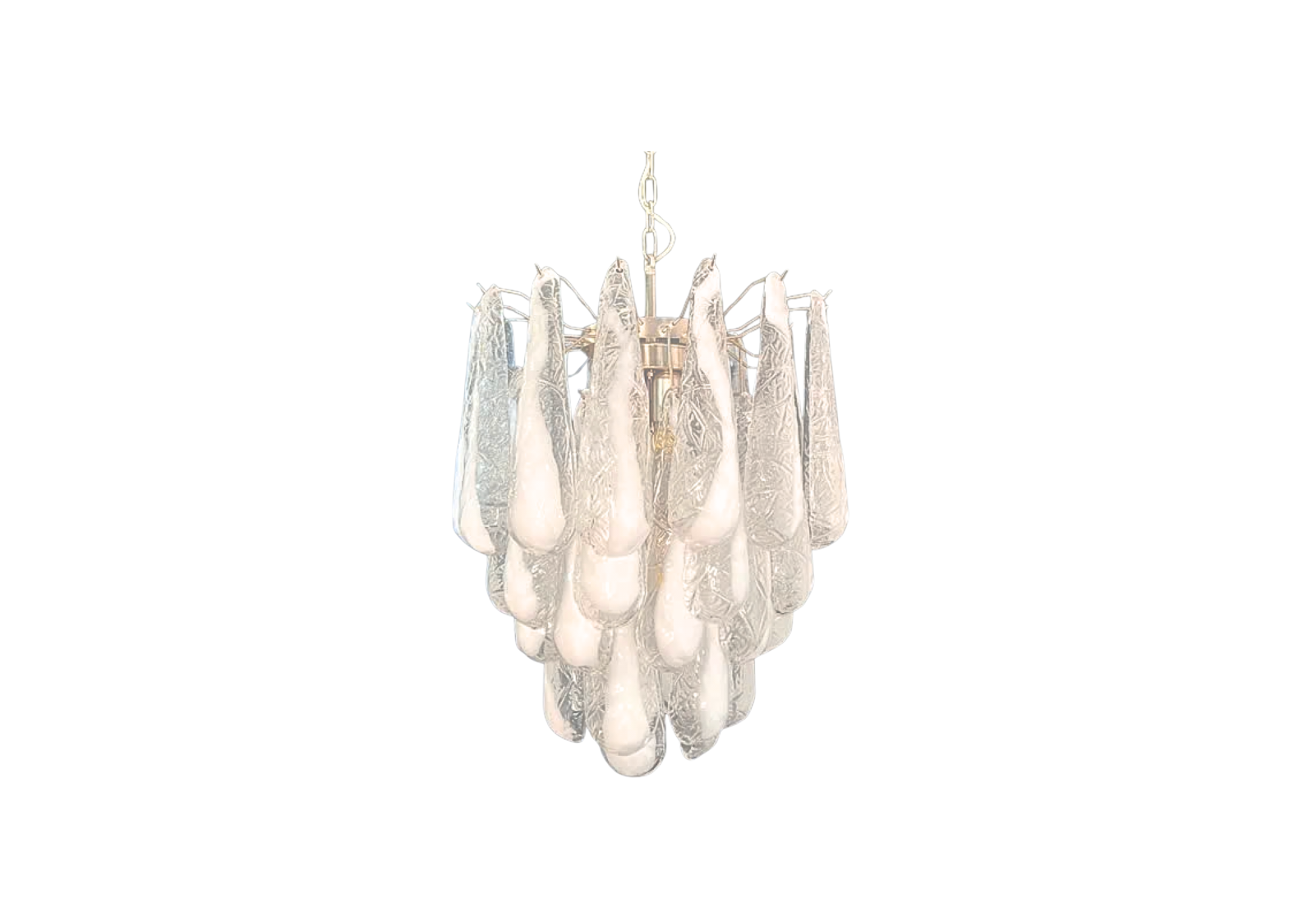 Murano Chandelier - 41 Glass lattimo Drops