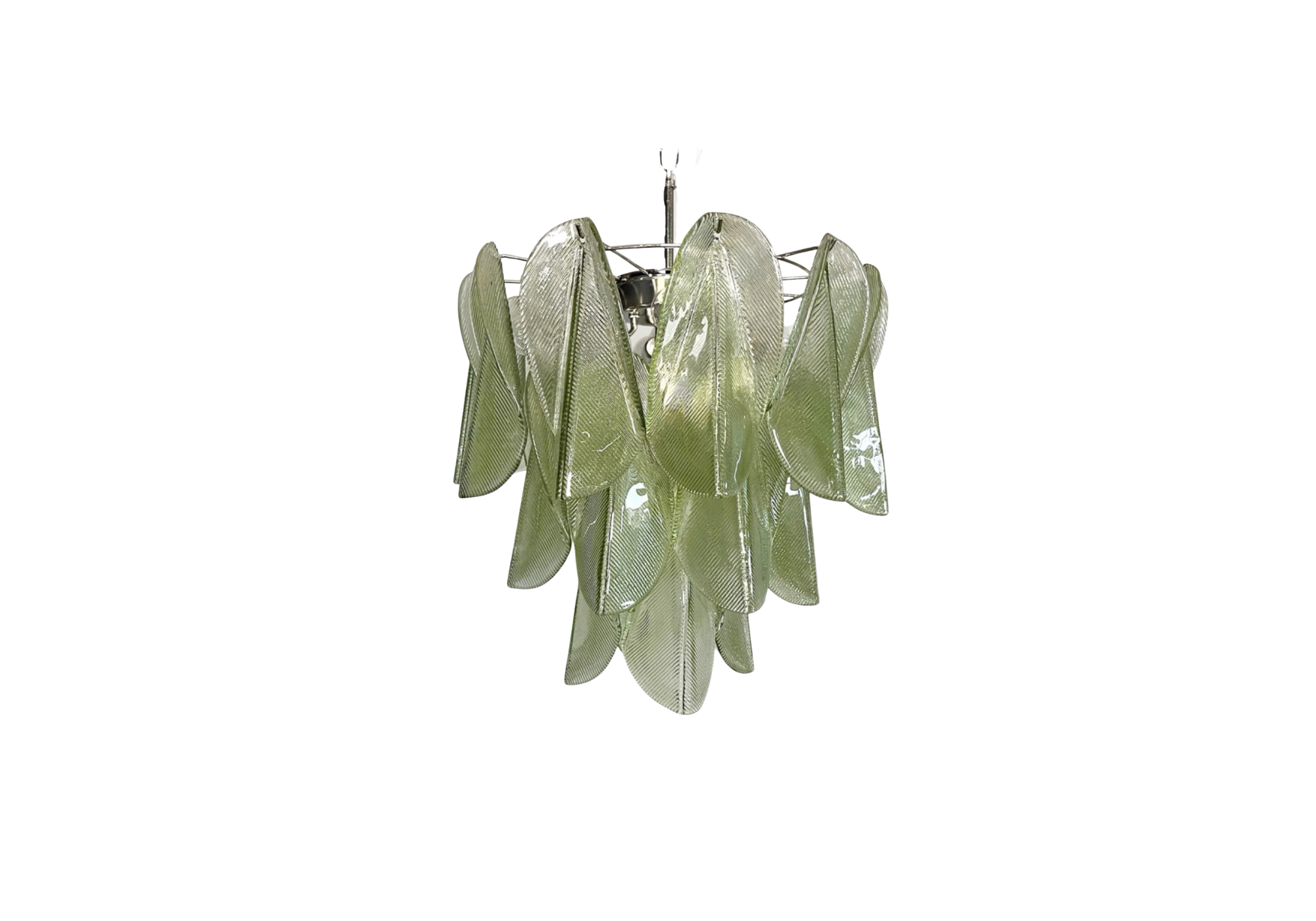 Murano chandelier – Mazzega – 23 rondini green glass
