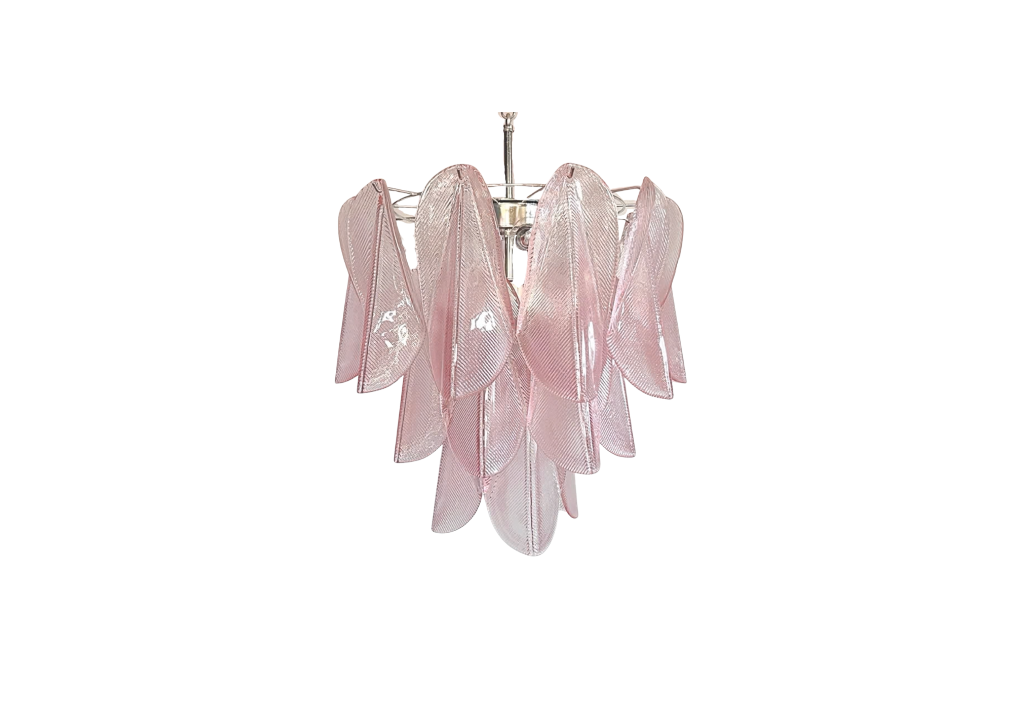 Murano chandelier – Mazzega – 23 rondini pink glass